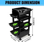 Salon Trolley Cart with Wheels & 5 Drawers, Salon Rolling Stations - Image 2