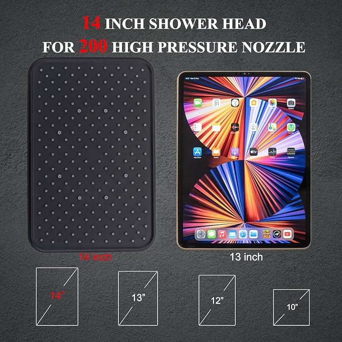 Black Large High Pressure Filtered Shower Head - Image 5