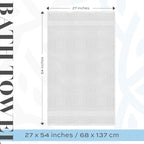 White Classic Luxury Bath Towels Set of 4 Large - Image 4