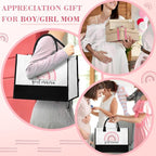 7 Sets Girl Mom Gifts for New Mom Gifts Tote Bag Makeup Bag Candle Bracelet Cup - Image 3
