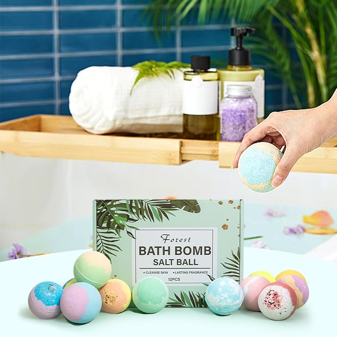 Bath Bombs for Women 12 Gift Sets, Shea Butter & Essential Oils Bath Bomb for - Image 5