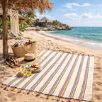 Morrocan Beach Towel | Cotton Blanket Throw, Sand Free, Quick Dry, Turkish - Image 5