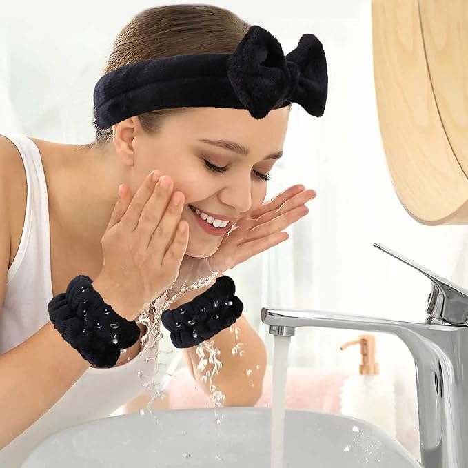 WSYUB Makeup Headbands, and 2Pcs Wrist Spa Wash Band Absorbent Wristbands - Image 6