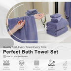 8 Piece Bath Towel Set |2 Oversized Large Bath Sheet, 2 Hand Towels, 4 - Image 6