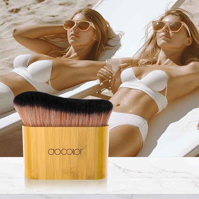 docolor Self Tanner Brush Large Body Makeup Brush, Soft Vegan Tanning Brush no - Image 7