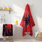 Peryiter 2 Pcs Spider Hooded Towel Bath Beach Quick Dry Towels Swimming Bath - Image 2