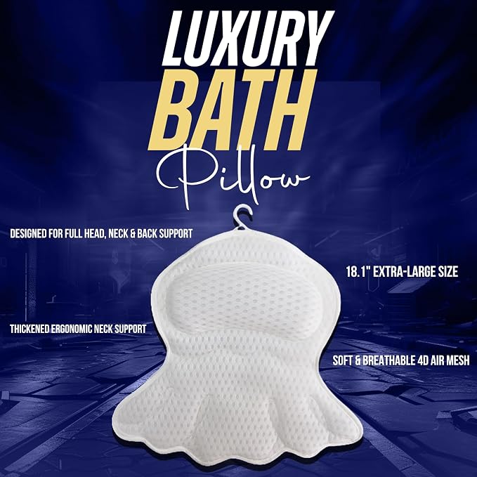 Luxury Bath Pillow for Tub – 4D Air Mesh Cushions - Image 5