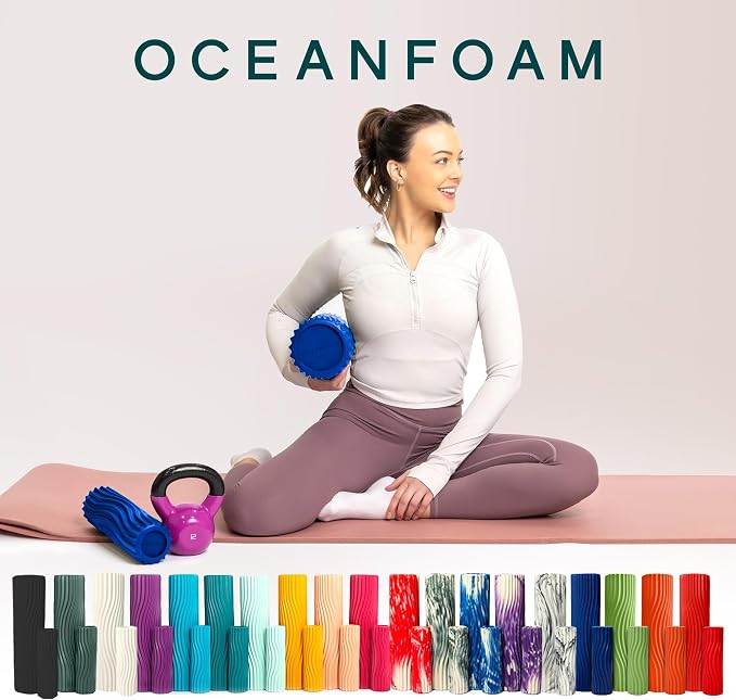 Oceanfoam Ripple Travel Foam Roller Firm Mini Foam Roller - Image 9