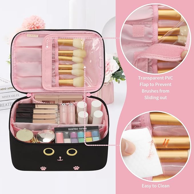 OCHEAL Makeup Bag, Travel Makeup Organizer Bag, Cute Cosmetic Bags - Image 4