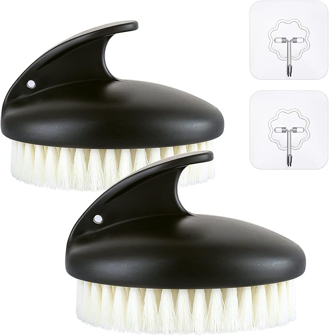 Dry Brushing Body Exfoliating Brush, Anti Slip Body Scrubber by VANZAVANZU
