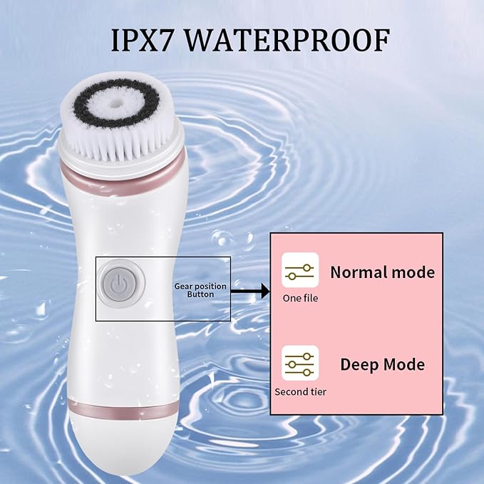 Facial Cleansing Brush, 4 in 1 Electric Face Scrubber - Image 6