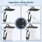 Hibbent Upgraded cUPC Certified 13'' Shower Head Combo, High Pressure 5-spray - Image 5