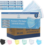 Litepak 500pcs Premium Disposable Face Mask SOFT 3ply Nose Wire by Litepak