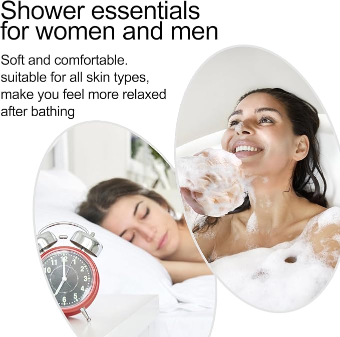 Fishent Loofah Bath Sponge Shower Loofahs, 4 Pack 50g Soft Loofa Exfoliating - Image 7