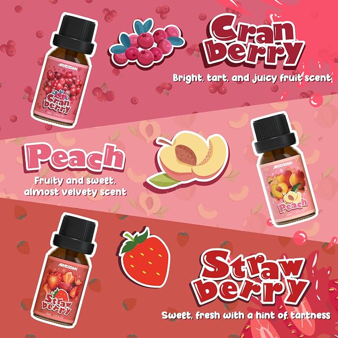 ARVIDSSON Fruits Essential Oils Set, Natural Fruity Fragrance Oil - Image 4