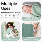 Yoofoss Hooded Baby Towels for Newborn 2 Pack 100% Muslin Organic Cotton Baby - Image 4