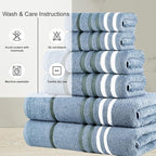 CASA COPENHAGEN Exotic 6Pcs 100% Egyptian Cotton Designer Towels Gift Set- - Image 5