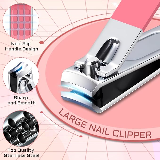 BLESWIN Manicure Pedicure Set, Mens Nail Grooming Kit, Manicure & Pedicure - Image 4