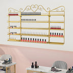 3PCS Wall-Mounted Nail Polish Racks, 5-Tier Metal Makeup Display Wall Shelf - Image 4