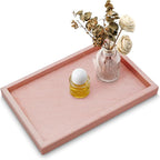 Real Natural Marble Tray for Bathroom, Kitchen and Desktop, Rectangle Genuine by Zilukar
