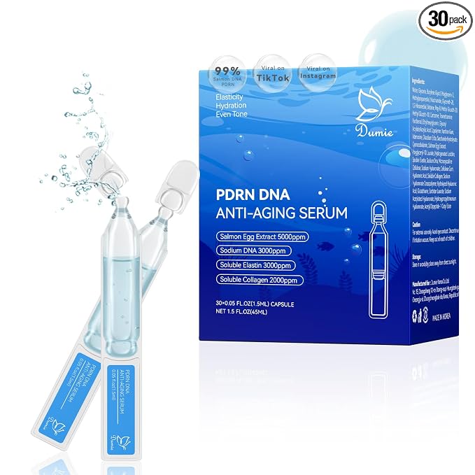 Salmon DNA PDRN Anti-Aging Serum, 5000ppm Salmon Egg DNA Ampoule, 2000ppm by Dumie