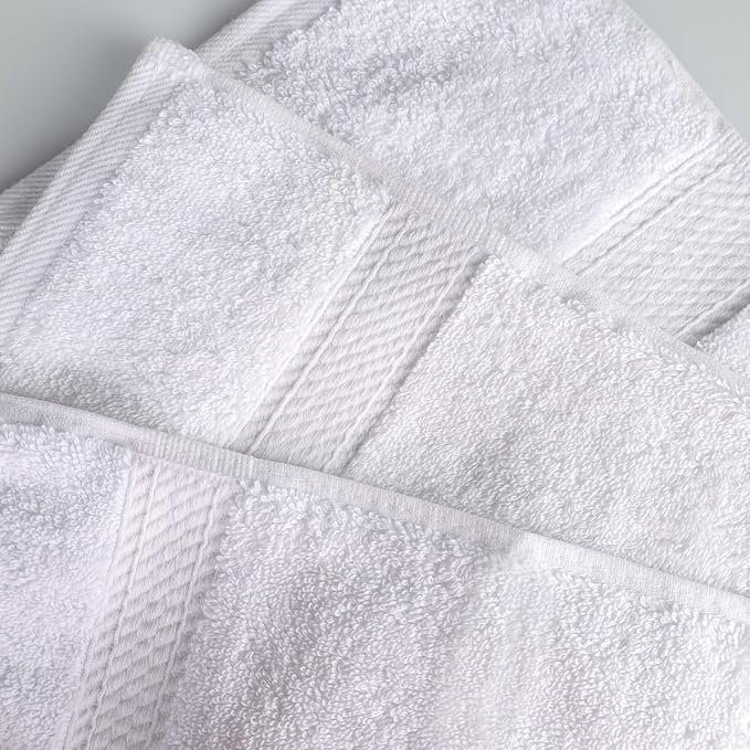 SUPERIOR Egyptian Cotton Pile 8 Piece Towel Set, Includes 2 Bath, 2 Hand - Image 5