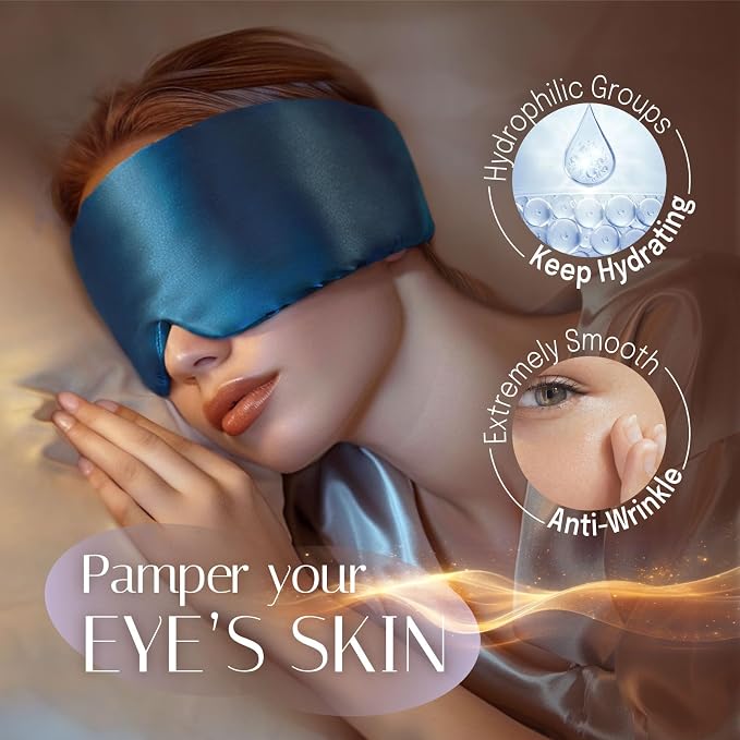 Silk Sleep Mask Soft Pressureless: 100% Mulberry Silk - Image 3