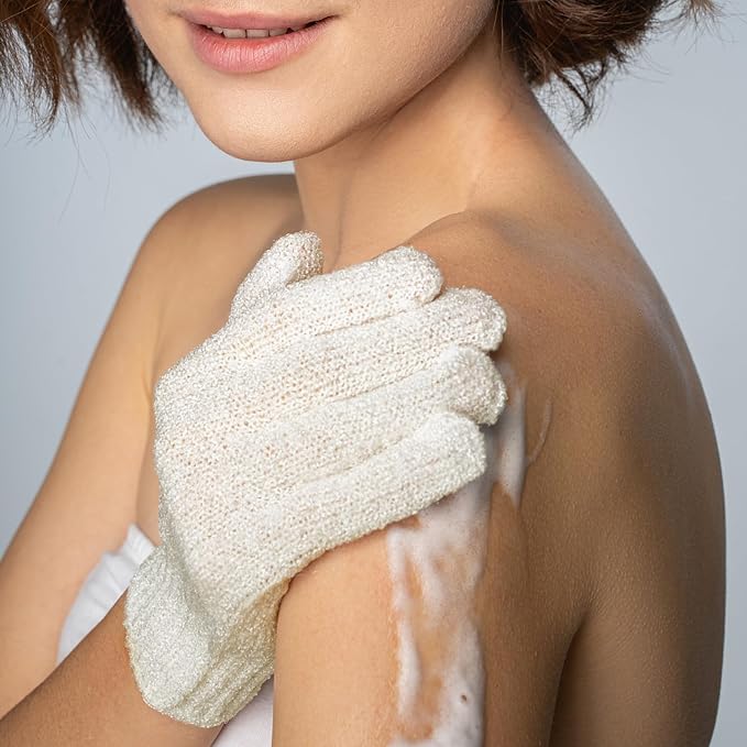 Evridwear Exfoliating Glove Shower Gloves Exfoliate Dead Skin - Image 8