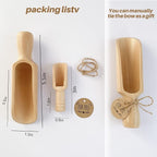 Wooden Scoops 5.5" and 3", 1 standard bath salt scoop and 1 mini scoop - Image 3