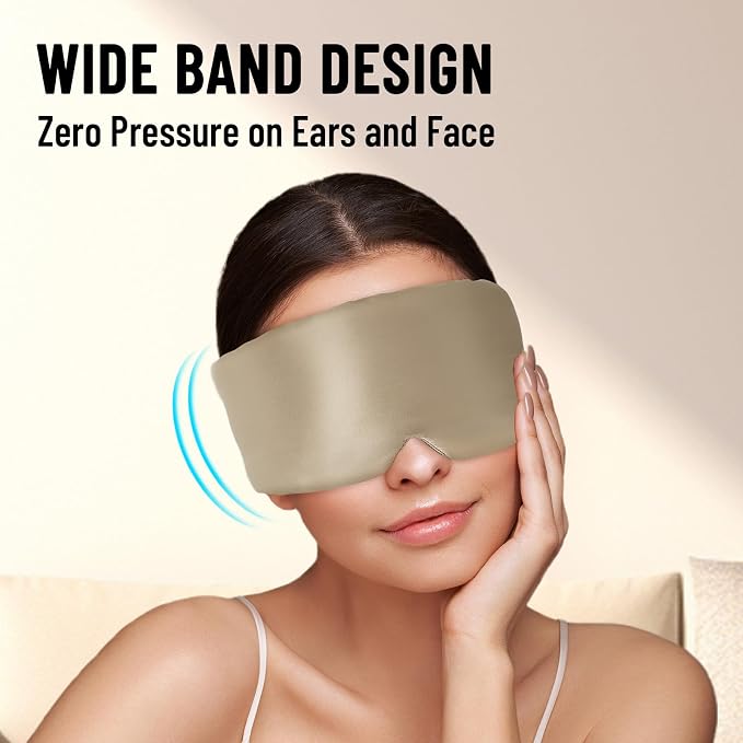 100% Mulberry Silk Sleep Mask, Large Eye Cover - Image 5