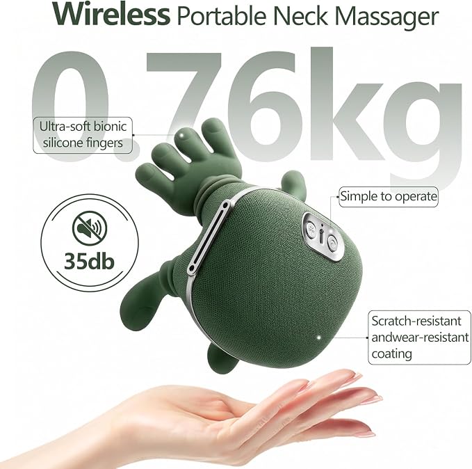 Neck Massager with Heat, 4D Bionic Finger Neck and Shoulder Massager, - Image 4