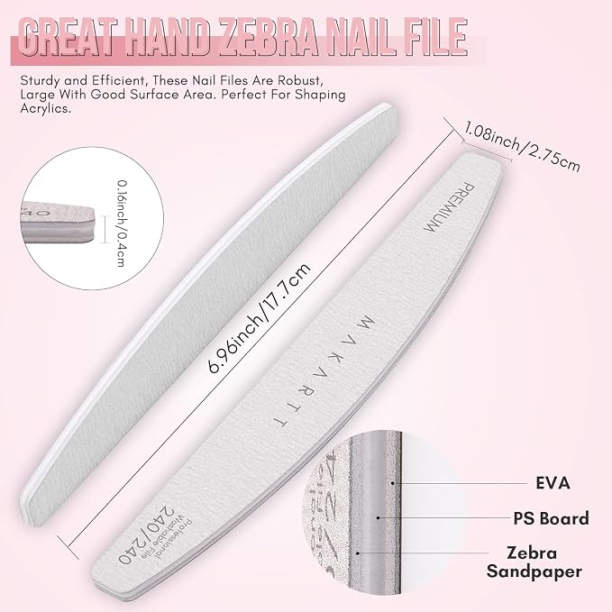 Makartt Nail File: 240/240 Grit Emery Boards - Image 7