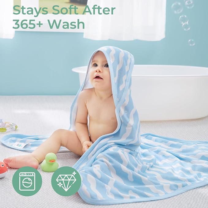 Momcozy Baby Towel with Hooded-Original Design Baby Towel Set -Soft & - Image 6