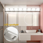 Tipace 8 Lights LED Modern Vanity Light Brushed Nickel Bathroom Lighting - Image 4