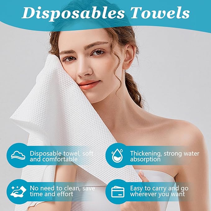 Premium Disposable Towel, Quick Dry Disposable Hair Towels Spa Salon Towel - Image 4