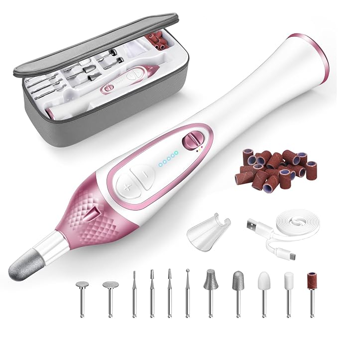 36-Piece Professional Manicure Pedicure Kit-Cordless Electric Nail File Kit by ISTON