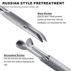 Pre-treatment Cuticle Pusher, Russian Prep Nail Pushers, Dual Ended Cuticle - Image 2