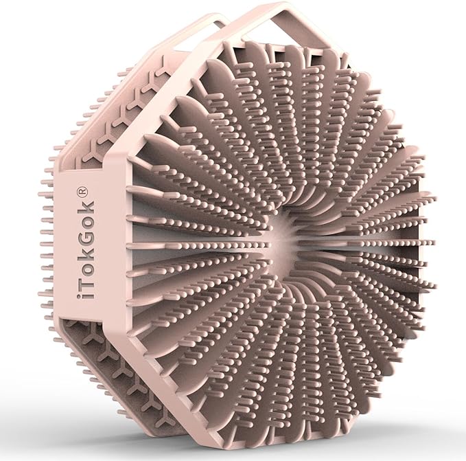 iTokGoK® Silver-Infused 2-in-1 Silicone Body Scrubber, Double-Sided Design Body by iTokGok