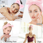 Casoty 12 Pcs Pink Spa Headband, Makeup Headband - Image 6