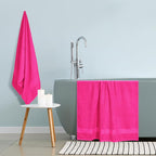 GLAMBURG Premium Cotton Oversized 2 Pack Bath Sheet 35x70-100% Pure Cotton - Image 4