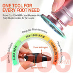 PowerPro Electric Foot Callus Remover 36W Professional 1200rpm Adjustable Speed - Image 4
