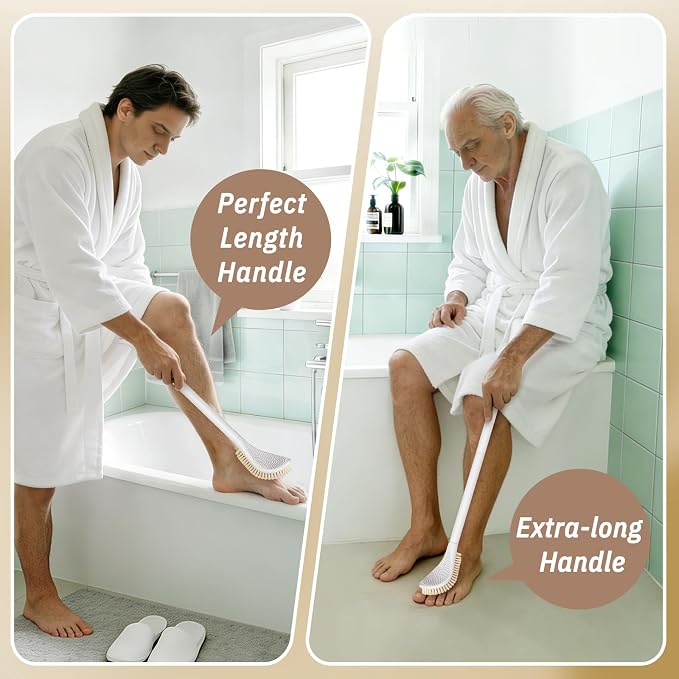 New Foot Brush with Adjustable Long Handle, 3-in-1 Foot Scrubber - Image 6