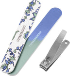 Tweezerman Blue and Green Paisley Manicure Kit - Image 2
