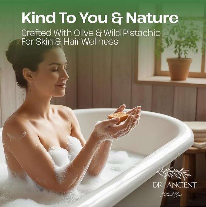 Dr.Ancient Wild Pistacia Bittim Soap Bar, Organic Soap Bars Handcrafted the - Image 6