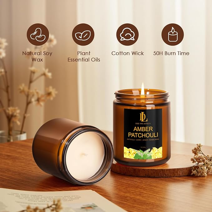 4 Pack Candles for Home Scented, 28 oz Soy Aromatherapy Candle Set, Candle - Image 3