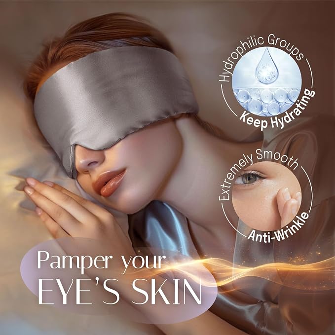 Silk Sleep Mask Soft Pressureless: 100% Mulberry Silk - Image 3
