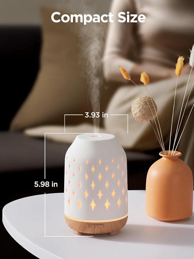 InnoGear Aromatherapy Diffuser, 150ml Ceramic Diffuser Mother's Gift Ultrasonic - Image 7