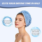 Microfiber Hair Towel Wrap for Women, Soft Lightweight Quick Dry Turban - Image 5
