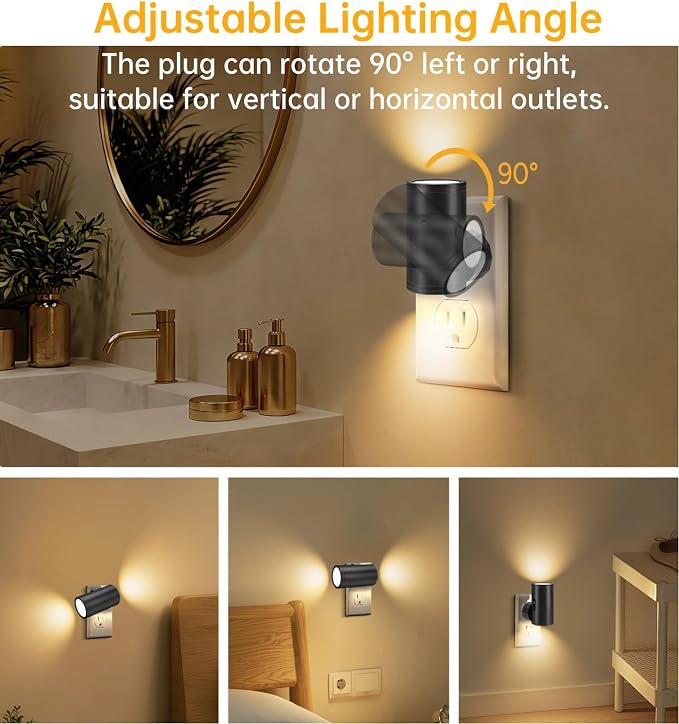 TSEXES LED Night Light Plug in, Night Lights Plug into Wall Dusk to Dawn Sensor - Image 4