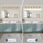 SineRise LED Modern Bathroom Vanity Light Fixtures, Brass Modern Acrylic - Image 6